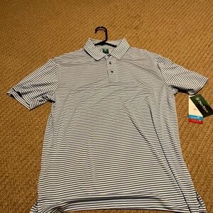 NWT Coolplay Blue and White Golf Shirt Size M